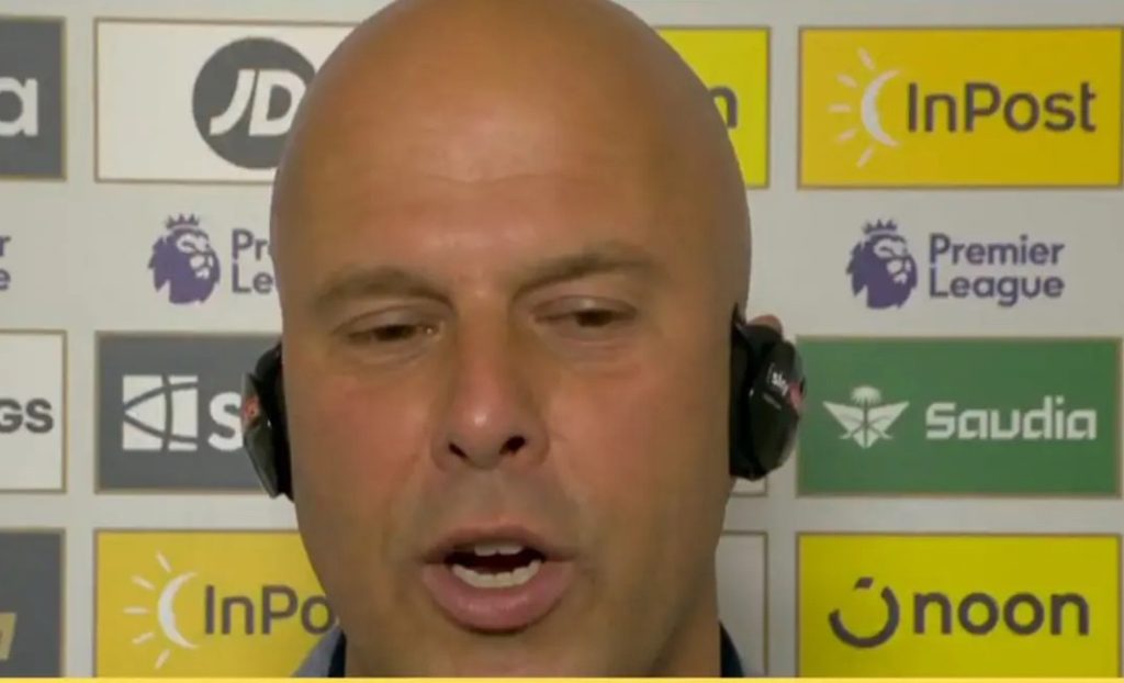 Arne Slot brilliantly bats off question about Alexander Isak during Sky Sports interview